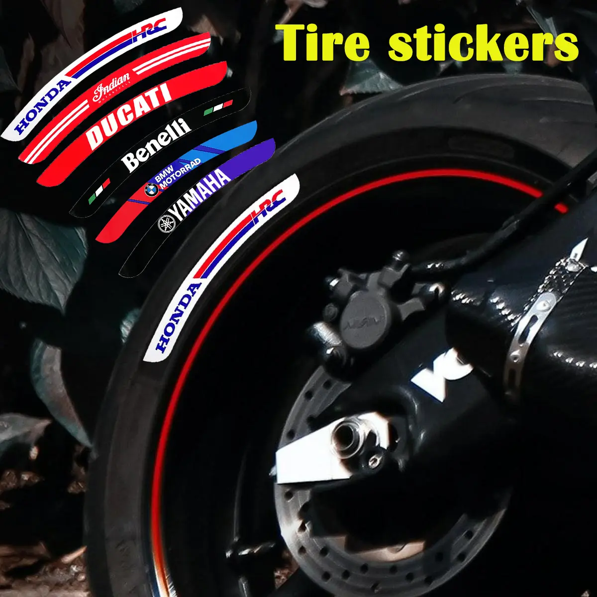 Car and Motorcycle Tire Stickers Modification, Wheel Decoration Stickers Waterproofing