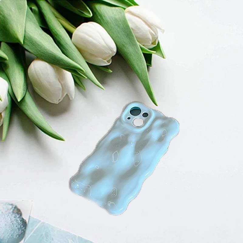 Wave Pattern Phone Case, Anti-drop Electroplated Phone Protector Cover, Phone Accessories Compatible with iPhone 16 15 14 13 Pro Max, Casing 5