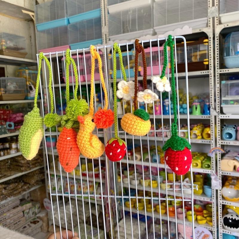 Phụ kiện, móc khóa túi len du lịch cho hamster, sóc, bọ, nhím, thú nhỏ 8