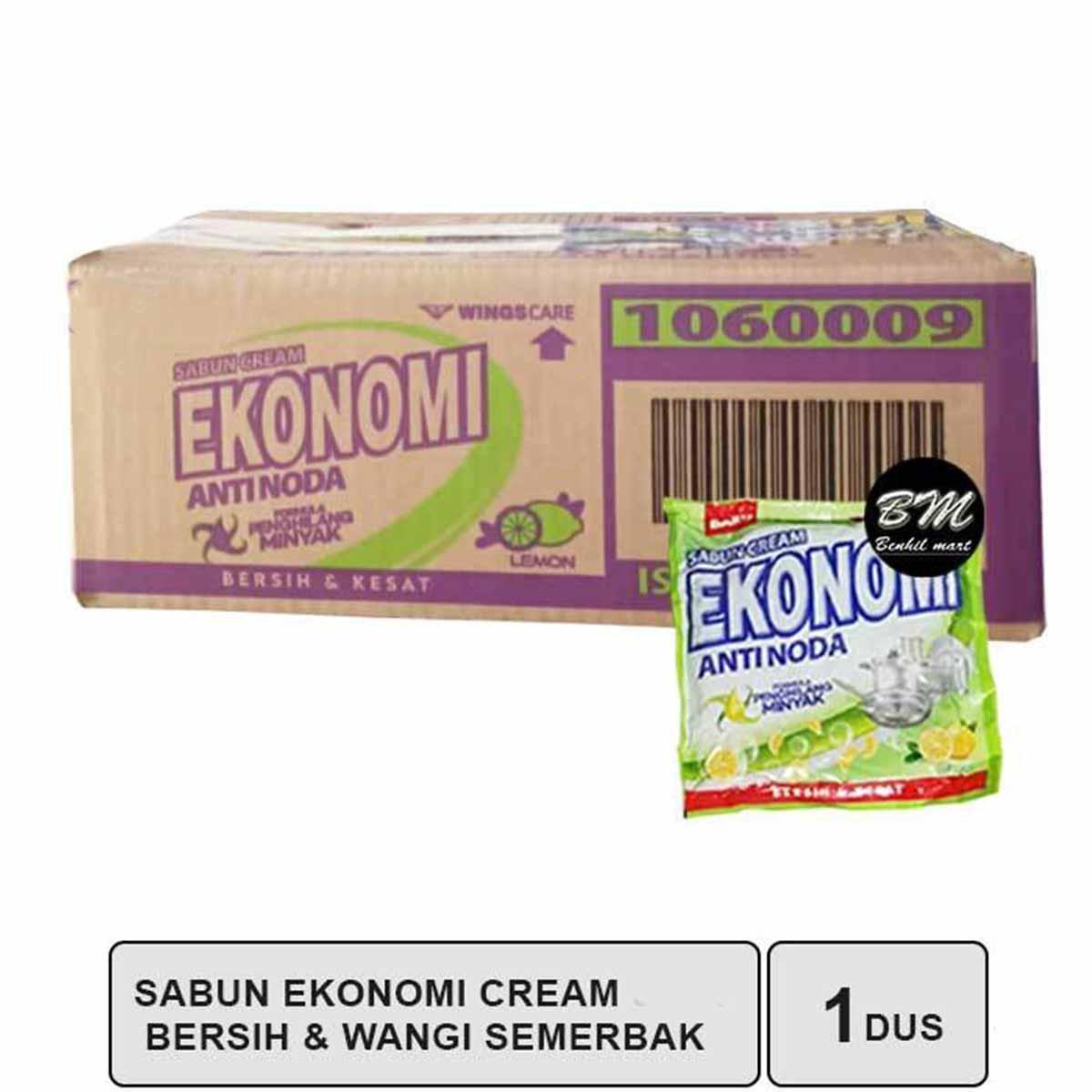Sabun Cream Ekonomi 67gr 1 Dus [Isi 60 Pcs] / Sabuk Cucui baju Piring Colek Putih Kuning Pink Hijau Siwak & Jeruk Nipis 1 Karton