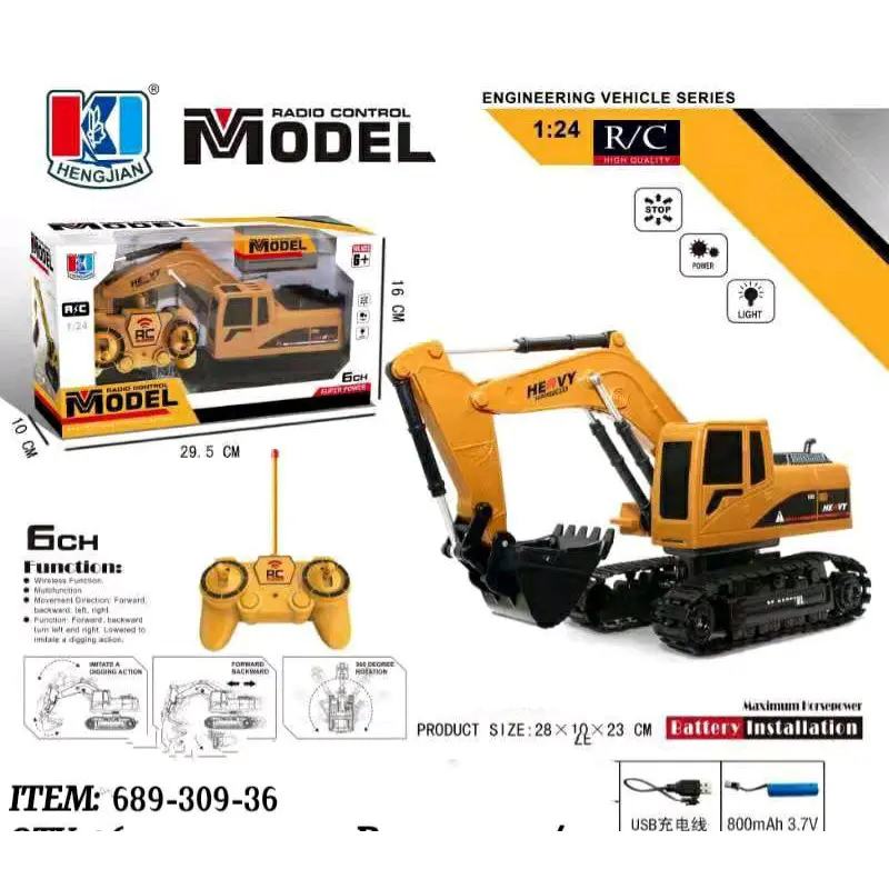 Mainan Rc truck Beko excavator Remote Anak Baterai Bergerak 0