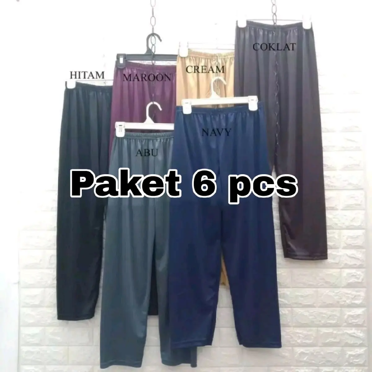 Paket Usaha 6 pcs Celamis Panjang Wanita Std Jumbo / Short Panjang Wanita Polos
