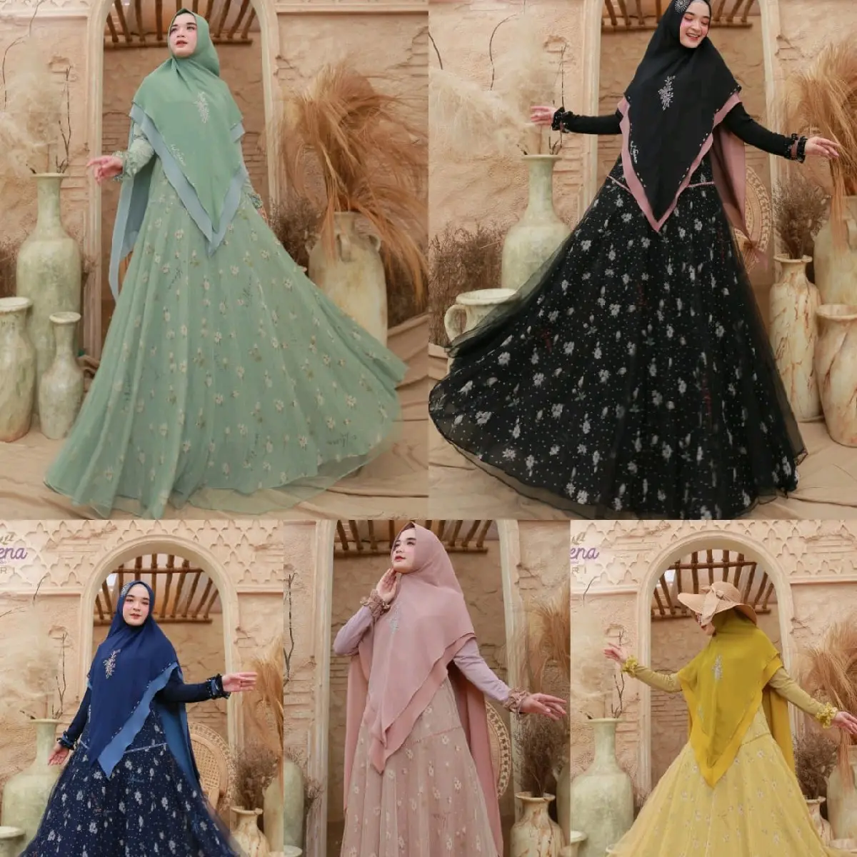 MAHIRA SYARI ORIGINAL BY ELDEENA (SET KHIMAR)
