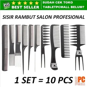 Sisir Rambut SALON Profesional 1 Set 10pcs Anti Static Hair Combs / Sisir Rambut Salon SET