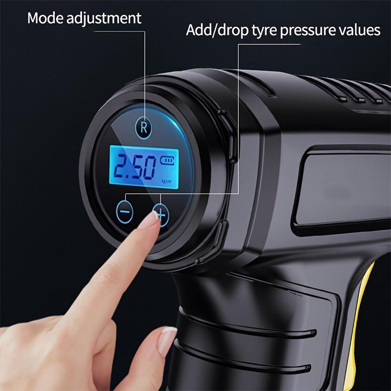 Product Introduction of Portable Car Wireless/Wired Tire Inflator, Digital Display Tire Inflator, Auto Tire inflation Air Pump for Birthday Gifts, Car Gadgets, Car Tyre Repair Tools, Car Accessories for Motorcycle, SUV, Truck, Car Accessories, Men's Tools Gadgets, Gift Set 7