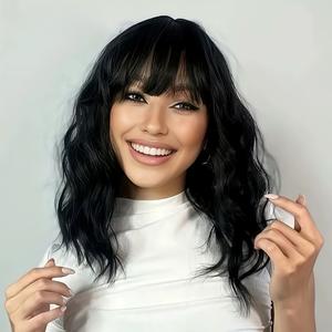 Wool Curly Wig on The Top of The Head Covers The Hair Seam and Increases The Hair Volume Curly Wig on The Top of The Head