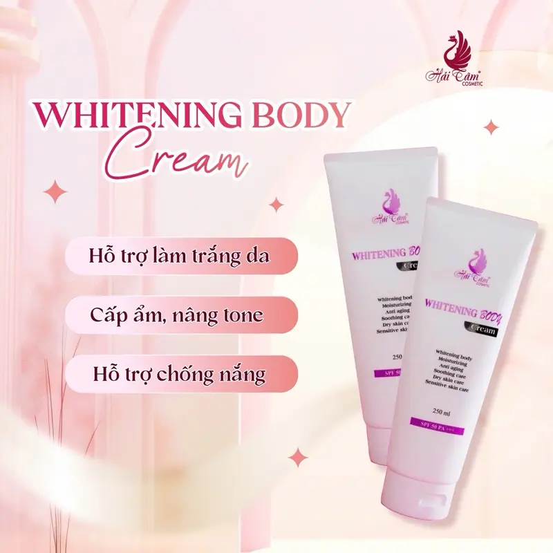 Kem chống nắng Body Whitening Cream 250ml, chống nắng và bảo vệ da body Dưỡng Da Body 0