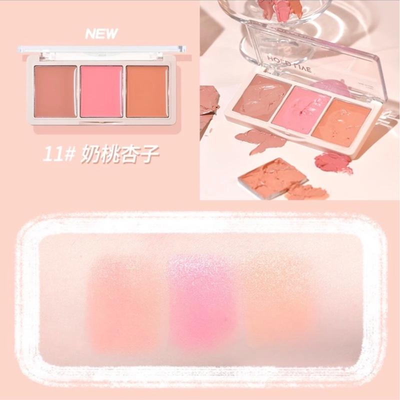 Bảng phấn má hồng 3 ô HOLDLIVE SONBT Cosmetic Mỹ Phẩm Nữ Trang Điểm 7