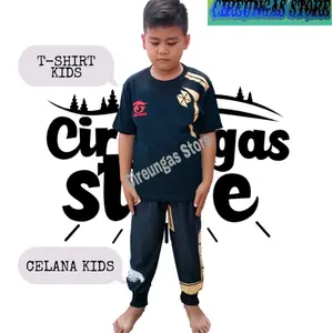 Setelan Anak Celana Enjel Dan Kaos Ff Terbaru