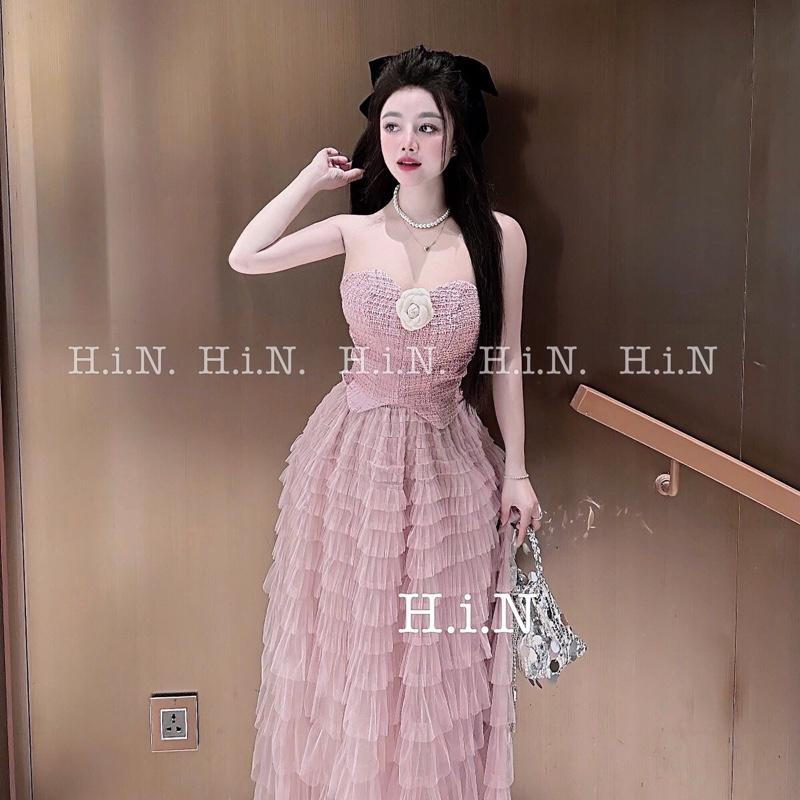 Set cv lưới dài áo quây dạ đính hoa  sm 1