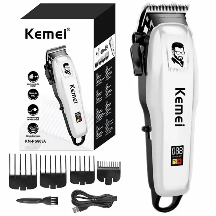 Set Alat Cukur Rambut Elektrik Kemei 809 Profesional Barbershop Gunting Rambut Gunting Sasak Set Potong Rambut Murah Berkualitas kirei beauty Sisir Kumis 1