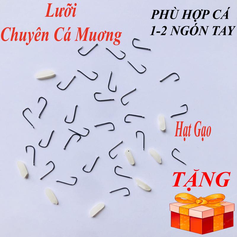 200 Lưỡi Câu Cá Lòng Tong, Cá Diếc, Cá Chày, Cá Mương, Chuyên Dụng Chất Liệu Thép Siêu Cường - SIZE LƯỠI BÉ
