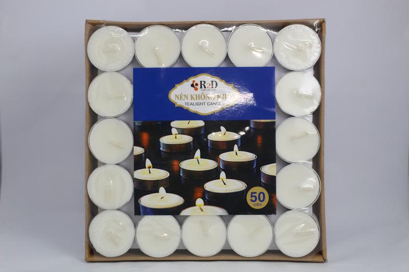 Product Introduction of Nến Tealight Hộp 50 Viên Trắng - Đỏ - Vàng Dùng Cho Buổi Thiền Trà Hay Lò Xông Tinh Dầu. 1