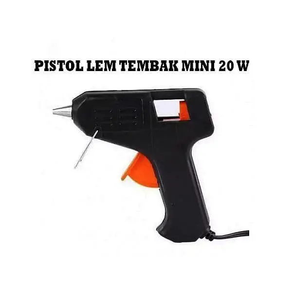 Hot Melt Glue Gun 20 Watt Lem Tembak Mini 20 W 20W Alat Lem Stick Kerajinan Tangan Pita Kain 5