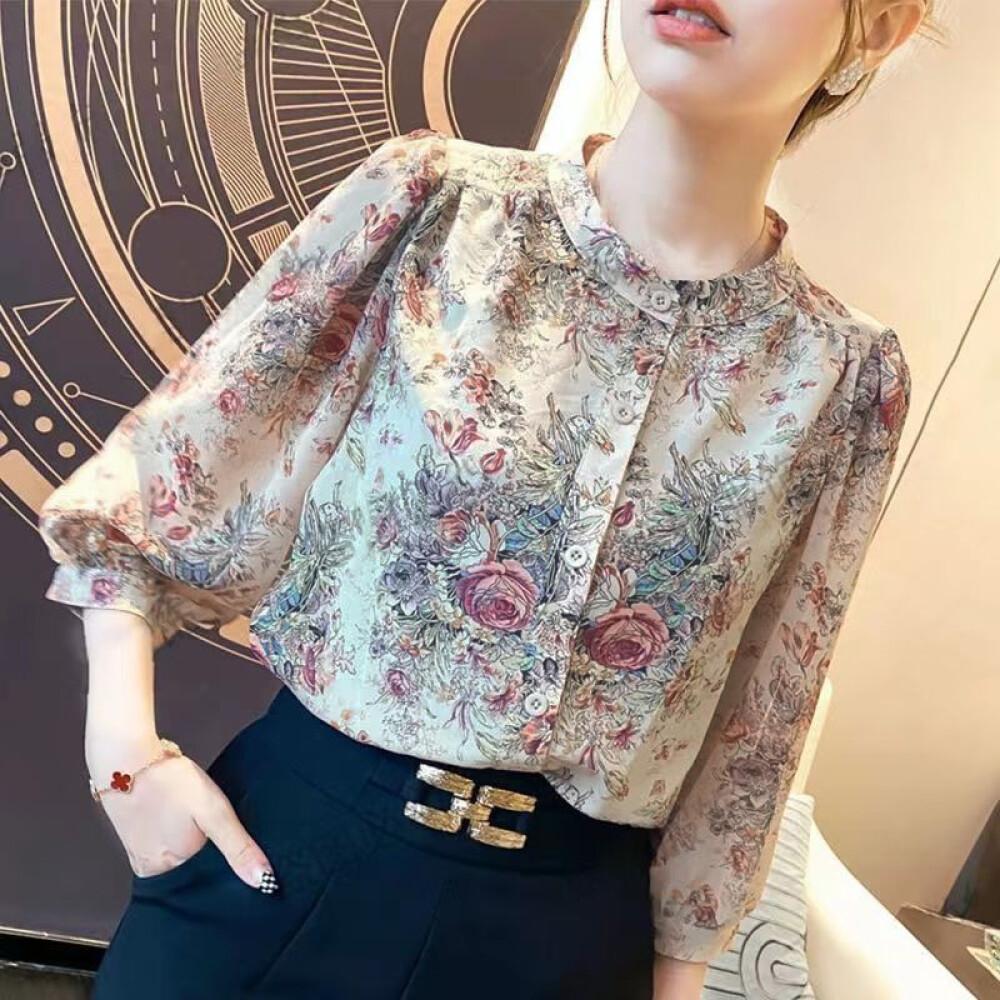 FADFAD Floral shirt women's loose and cool spring and summer breathable shirt trendy shirt top
