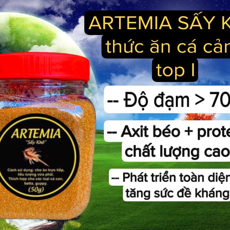 Artemia Sấy Khô - thức ăn cho cá 7m beta gupy