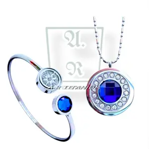 [Bayar di Tempat] KALUNG KESEHATAN ANTI VIRUS/ 1 SET Kalung Kesehatan Quantum Pendant Permata Bio Energy - Gelang + Kalung+ Box + Sertifikat Card Original