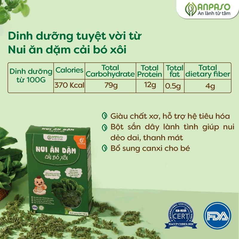 Nui Ăn Dặm Rau Củ ANPASO 150g 4