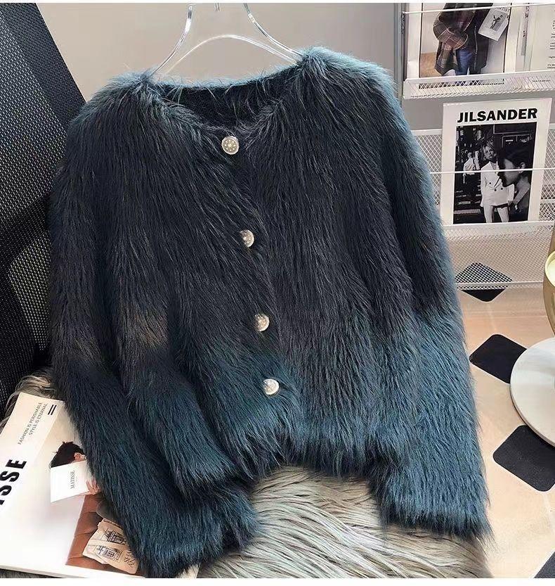 Product Introduction of Áo Khoác Len Cardigan Dệt Kim, Len Giống Lông Chồn, Dành Cho Nữ, Quần Áo Mùa Thu Và Mùa Đông, Dày Dặn, Hàng Mới Về, Ngắn, Ngắn, Mềm Mại Và Nếp, Sản Phẩm Châu Âu Phổ Biến Năm 2025 24