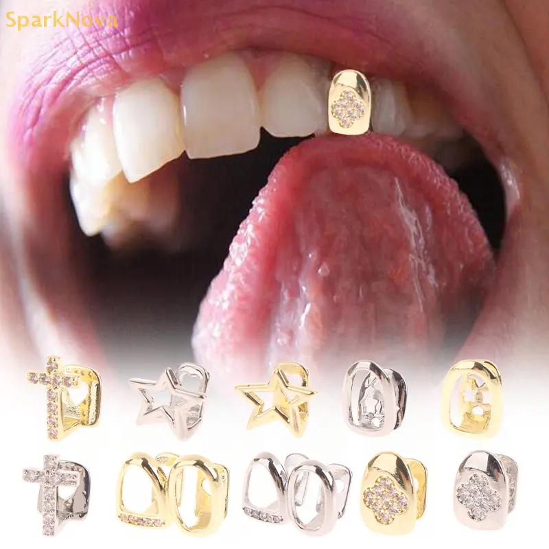 Mũ Răng Nướng, Mũ Răng Nướng Kim Loại Punk Phong Cách Hip Hop, Mũ Răng Nướng Bữa Tiệc Hóa Trang, Thời Trang, Mũ Răng Nướng, Miễn Phí Kích Thước Độc