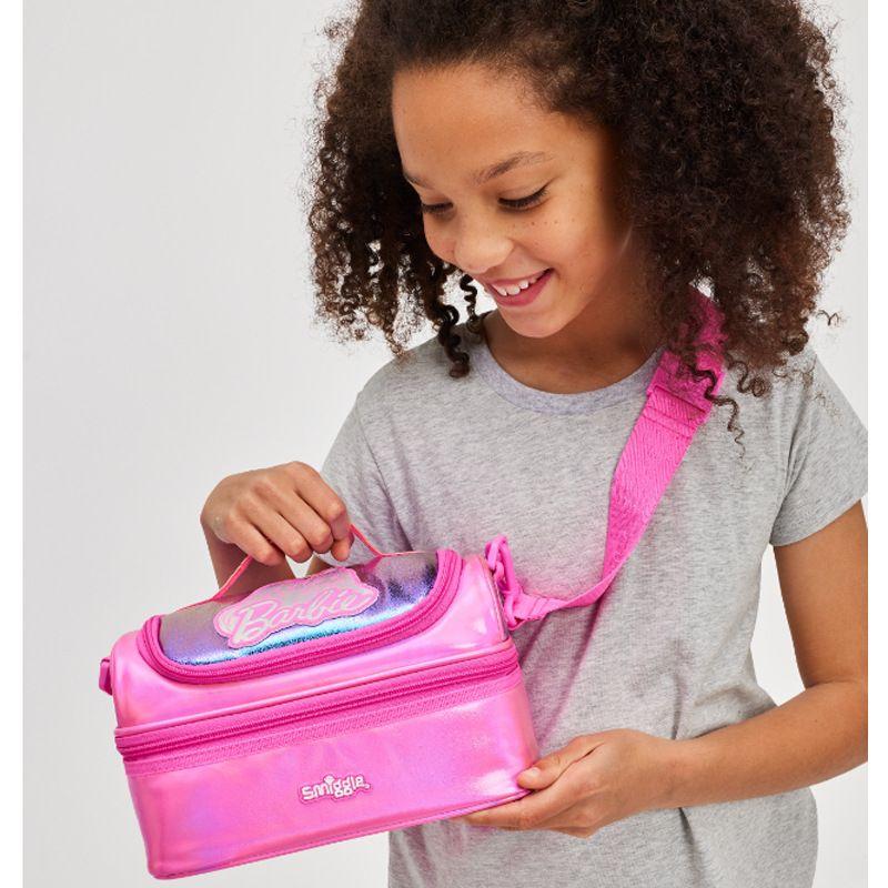 Product Introduction of Australian Smiggle Schoolbag Children's Pink Princess Barbie Pink Brutal Large Capacity Pencil Case Stationery Gift Bag Primary and Secondary School Student Backpack 11