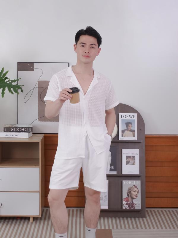 Áo Sơ Mi Nam Chất Linen Texture Fabric Cao Cấp Thấm Hút Mồ Hôi Tốt Mềm Mại Halley A30 2