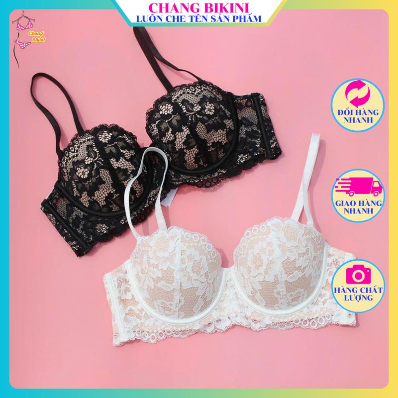 ÁO LÓT REN CÚP NGỰC QUẢ NGANG, CÓ GỌNG ĐỆM MỎNG 728 Nữ Top