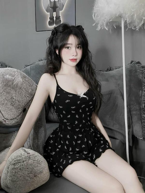 Set đồ ngủ nữ thun 2 dây chất thun tăm + quần short ngắn nơ nhỏ setđồ bigsize Top chebụngmỡ chấtlượng Nhung Voi set hai dây xinh thanh lịch bộ Women áo tơ lụa set bộ ống rộng đobo mix sét bộ dobo inhoa siêuxinh Quần Ngủ đồ bộ bộ dobo  choba đồ  bộ đồ  bộ