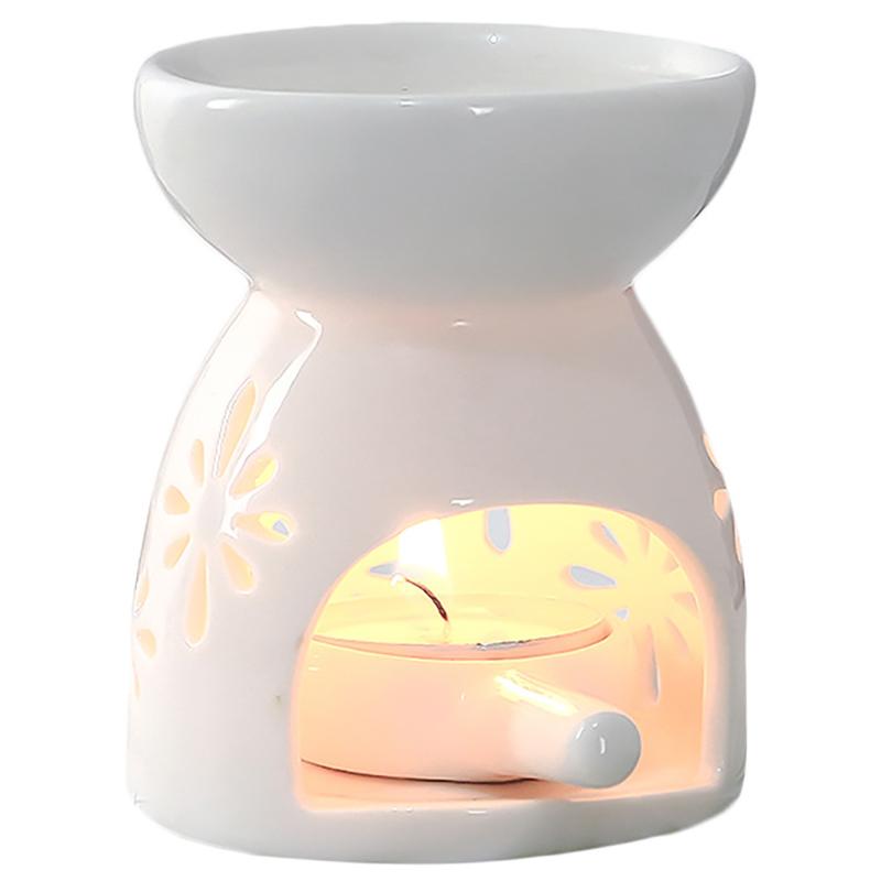 Product Introduction of [TUNI]  Ceramic Essential Oil Lamp Aroma Burner Aromatherapy Candle Fragrance Holder 15
