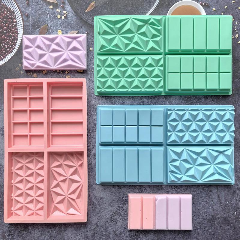 Product Introduction of 4 Pattern Chocolate Mold Set, 1 Count Silicone Chocolate Candy Cookie Dessert Mold, Bakeware, Baking Mold for Home Kitchen Dining Room 0