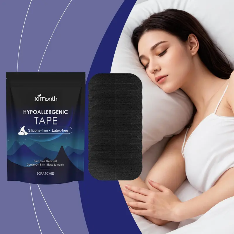 Gentle Hypoallergenic Sleep Strip, 30pcs/pack Anti-snoring Mouth Tapes, Breathable Night Sleep Care Strip for Women & Men 7