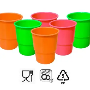 [6-12 pcs] Gelas 350ml Cangkir Mug Wheatstraw Jerami Style Plastik Kitchenware