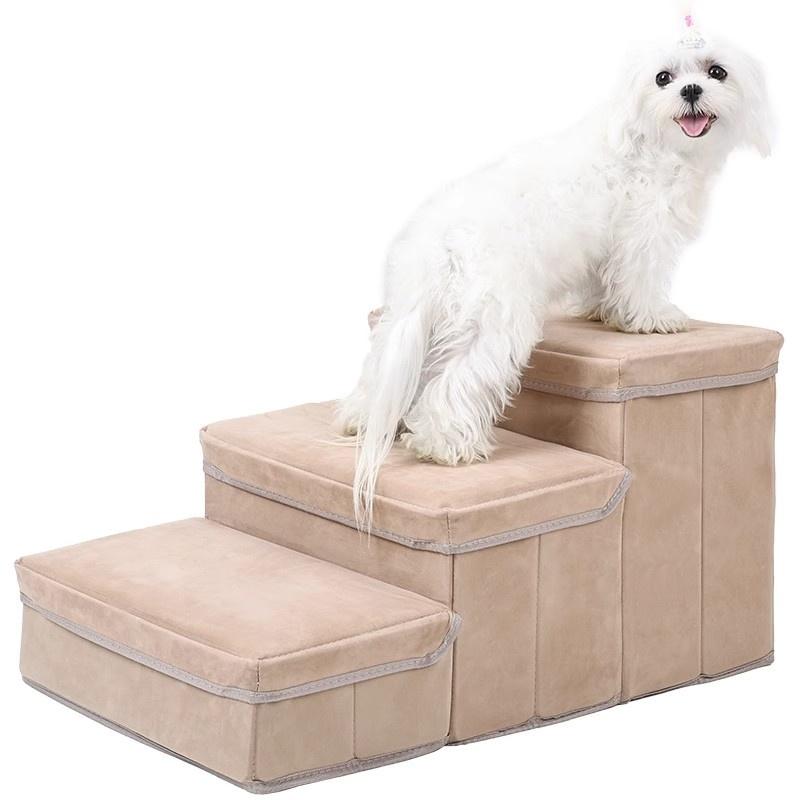 Product Introduction of 【SG Pet Supplies】Dog stairs Pet foldable stairs with storage and house mat bed ramp slope step dog stair puppy ladder climb 29026784195 7