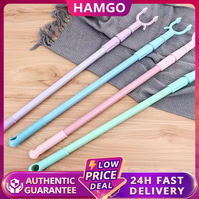 Clothes Drying Fork Multi Functional Plastic Retractable Clothes Rail Clothes Rod For Clothes Fork Clothes Hook Picker