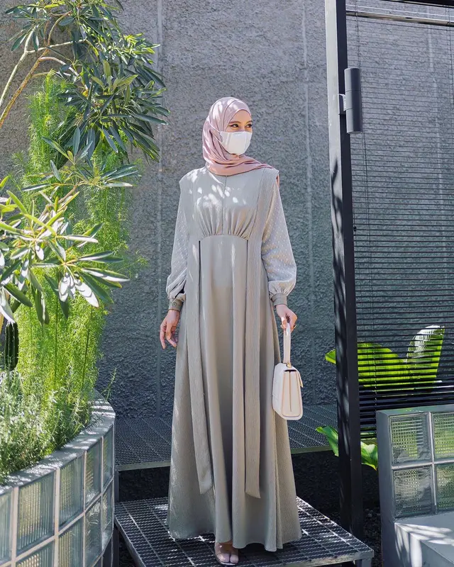 Elmiza - Aqeela Dress Bahan Premium Shine Lux Mix Tulle Brukat Gamis Muslim Wanita Kondangan brokat  lebaran - Pesta Remaja 0