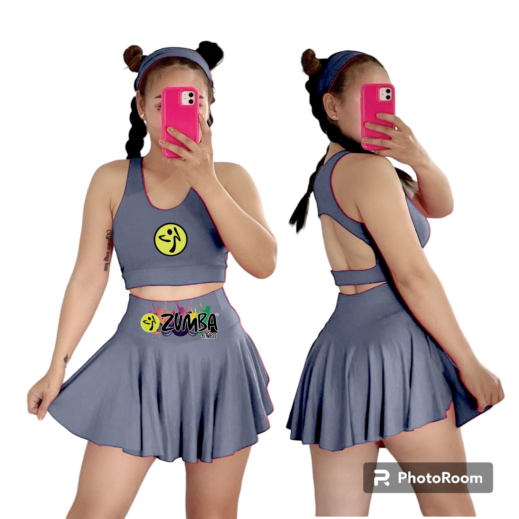 Zumba skort-skirt with short uniform or Terno_voghion.com