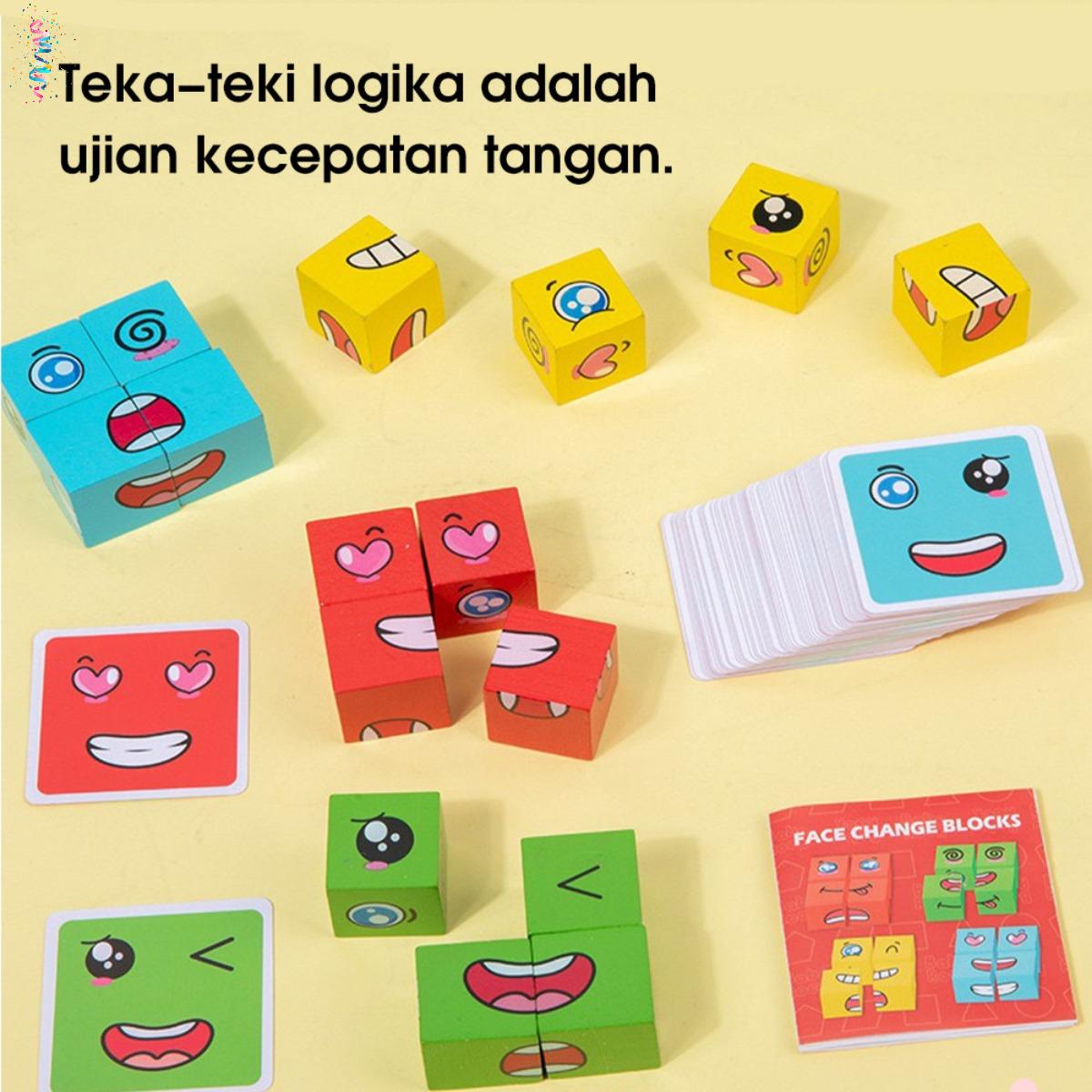Mainan Face Changing Cube - Puzzle Edukasi Ekspresi Wajah, Permainan Ketangkasan Anak, Game Keluarga Interaktif yang Mengasah Kreativitas, Keterampilan Motorik, dan Berpikir Logis Anak! Mainan Face Changing Cube - Puzzle Edukasi Ekspresi Wajah, Permainan Ketangkasan Anak, Game Keluarga Interaktif yang Mengasah Kreativitas, Keterampilan Motorik, dan Berpikir Logis Anak!