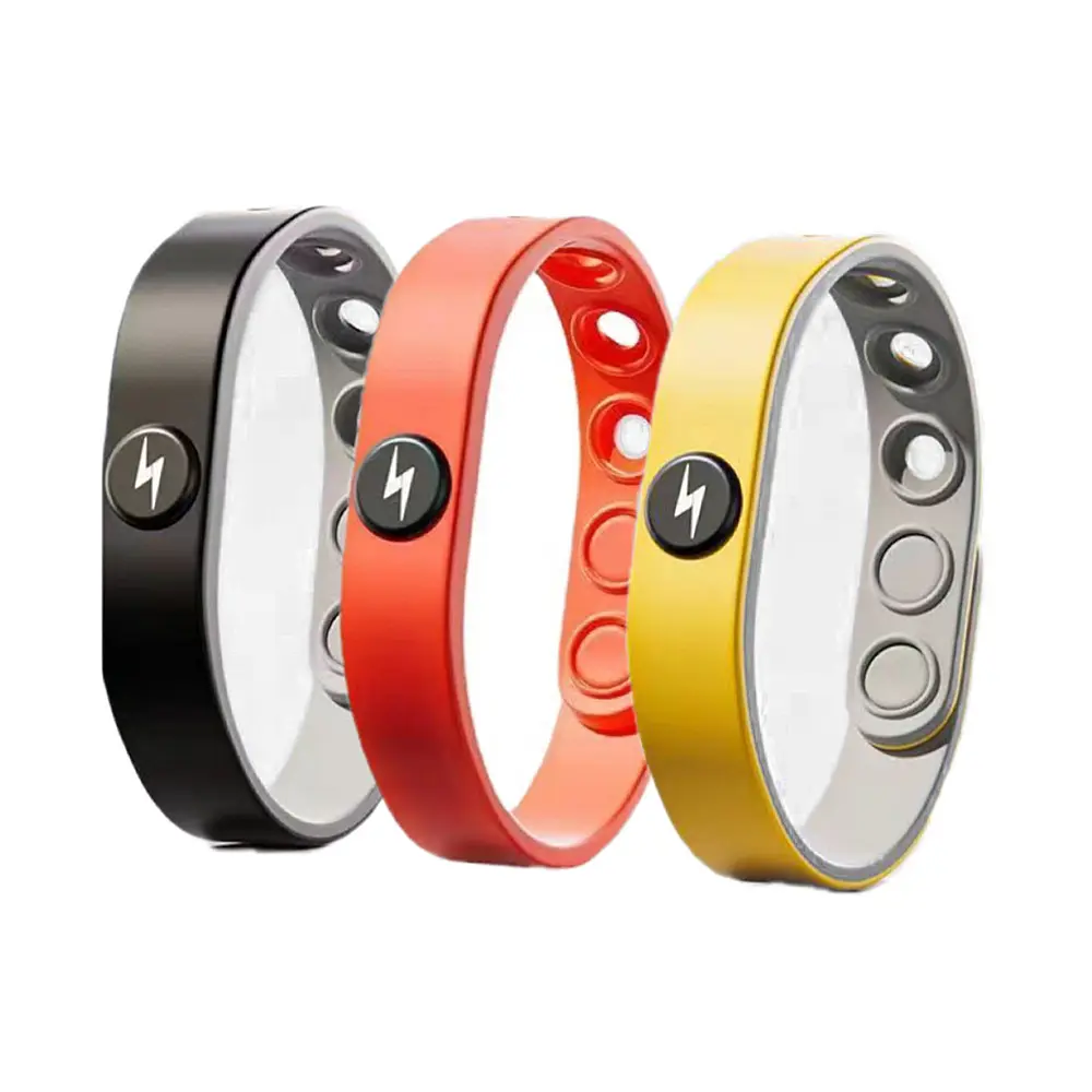 Vòng Đeo Tay Silicon, Không Dây, Chống Tĩnh Điện, Dành Cho Nam Và Nữ, Thời Trang, Không Thấm Nước, Có Thể Điều Chỉnh, Thích Hợp Cho Bóng Rổ, Có Ion, Có Dây Đeo Tay Và Dây Đeo Cổ Tay