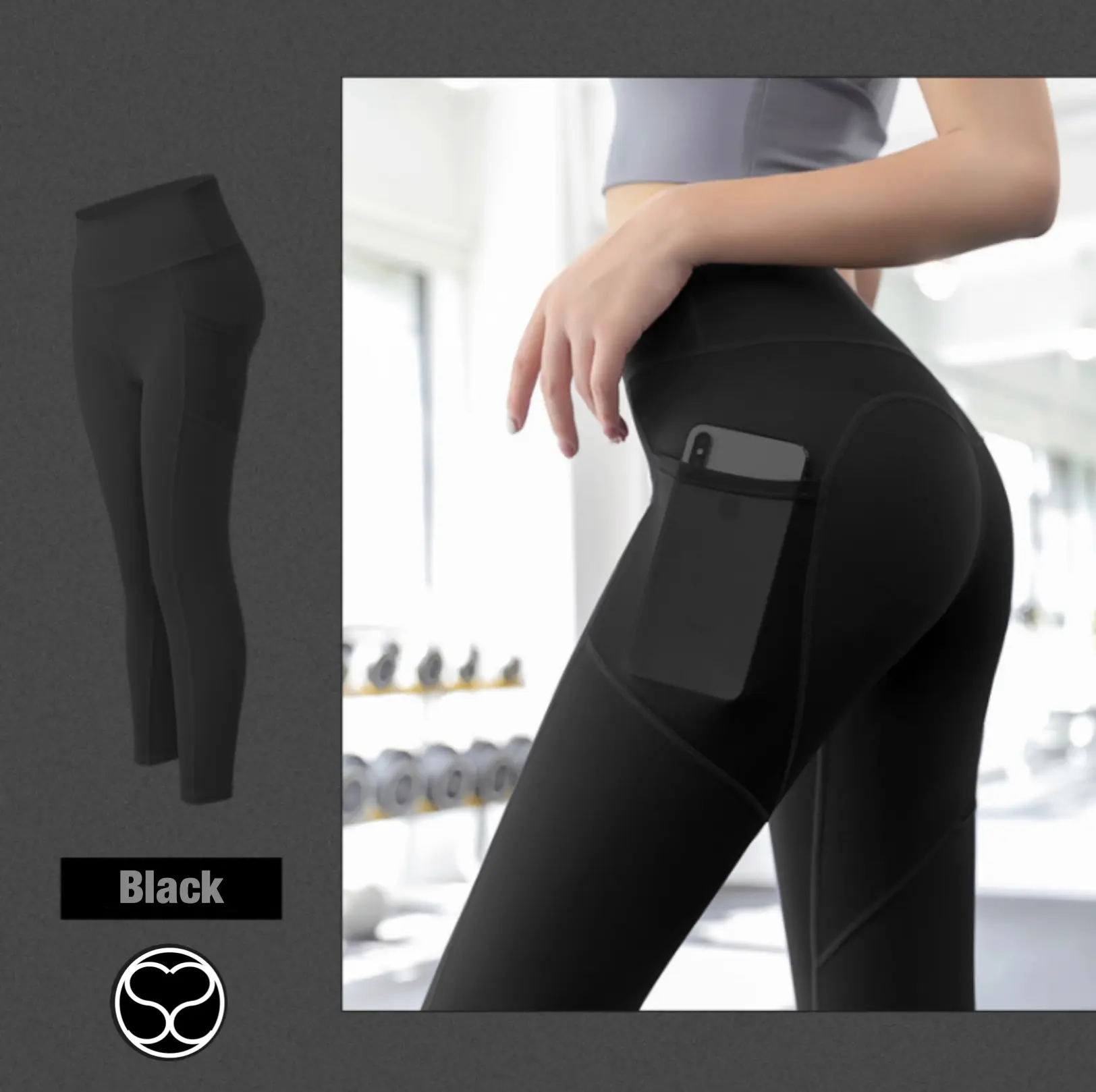 SecondShape - Legging Yoga Pants Wanita Pocket Celana Leging Olahraga