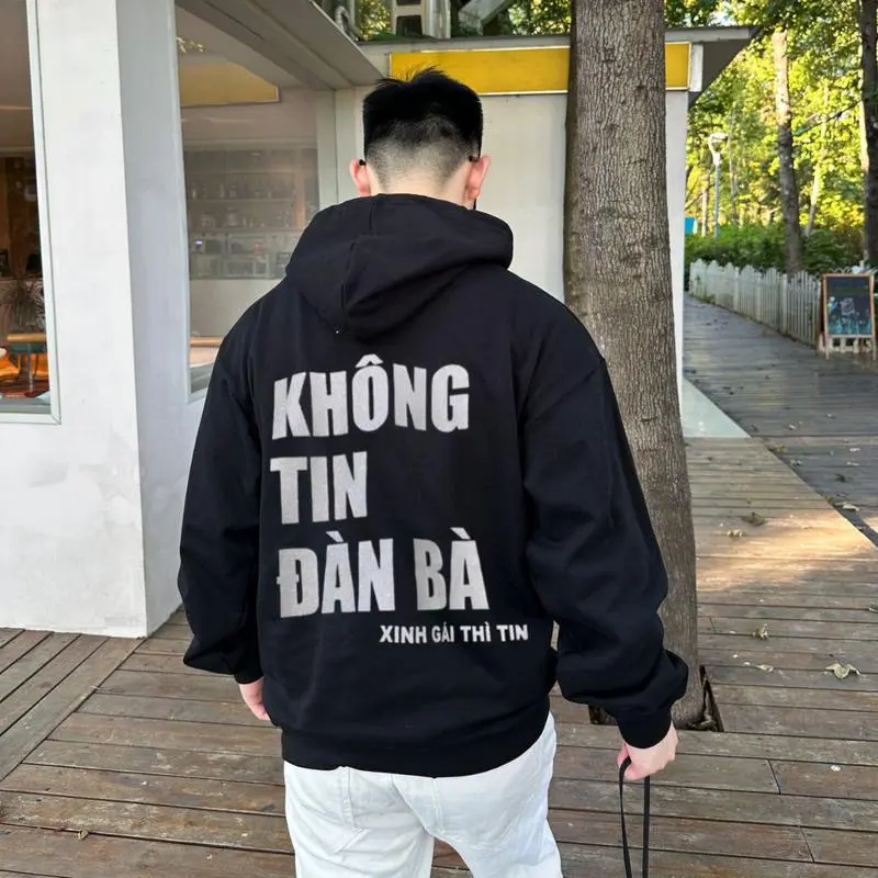 Áo Hoodie Không Tin Đàn Bà Chất Liệu Nỉ Bông 2 Lớp Cao Cấp From Dáng Unisex Nam Nữ Mẫu Mới Nhất 2024 Menswear Dài Tay
