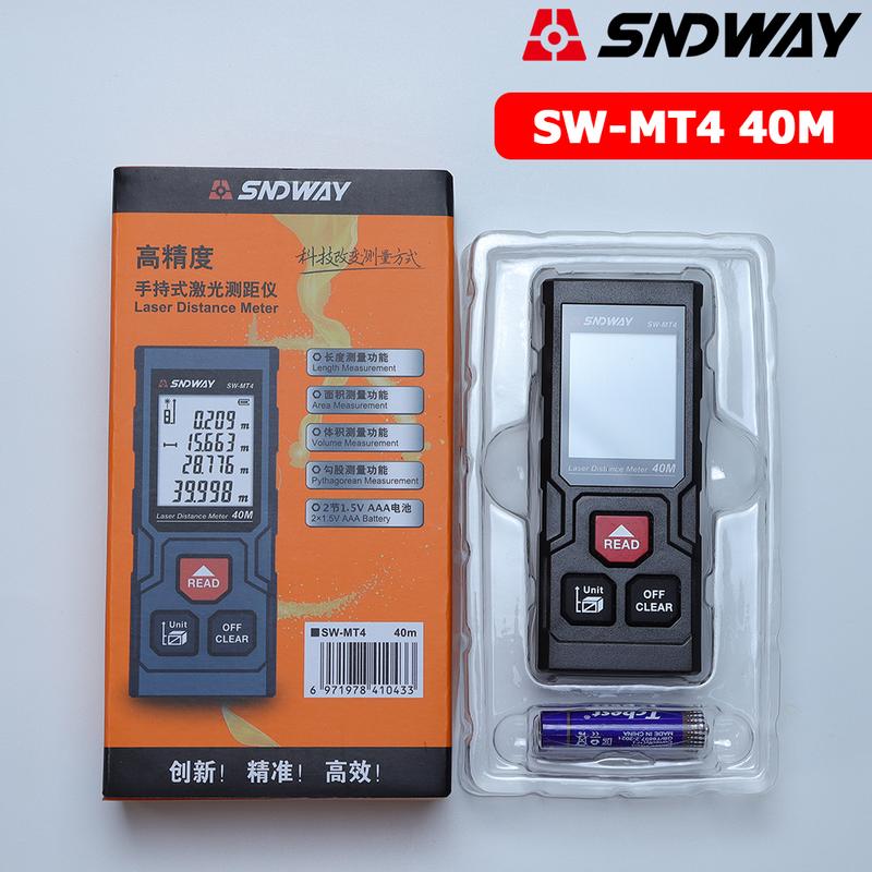  Thước đo khoảng cách bằng tia laser SNDWAY SW-MT4 40M độ chính xác ±2mm 