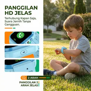 Jam Tangan Anak 2G GPS LBS Real Time Pelacak Lokasi Panggilan Dua Arah SOS Monitor Suara Jarak Jauh Kamera Jarak Jauh Mode Kelas Tenang Anti Air IP67 Setracker2 Lengkap Baterai 700mAh Dikirim 1 Hari Kerja