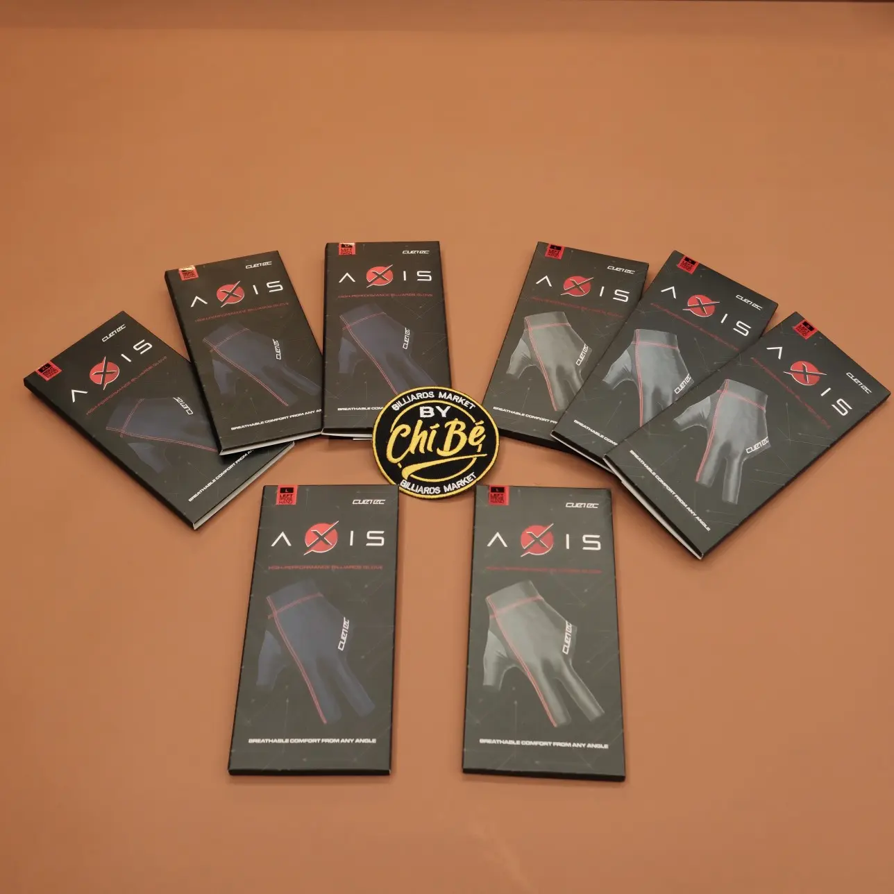 Găng Cuetec Chính Hãng , Găng Tay Bi a Hở Ngón Thoáng khí Unisex  Đeo Tay Thun Sport