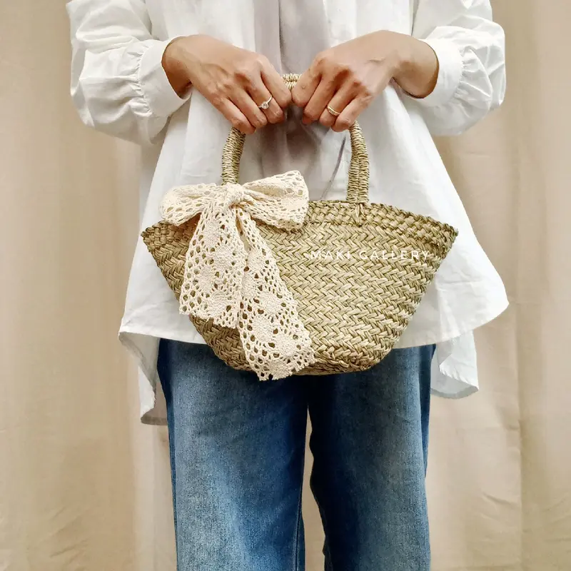 Tas Anyaman Kerajinan Mendong Pandan Pita Renda Etnik Wanita Tradisional Bali Gemma Bag By Maki Gallery Polos Dewasa 1