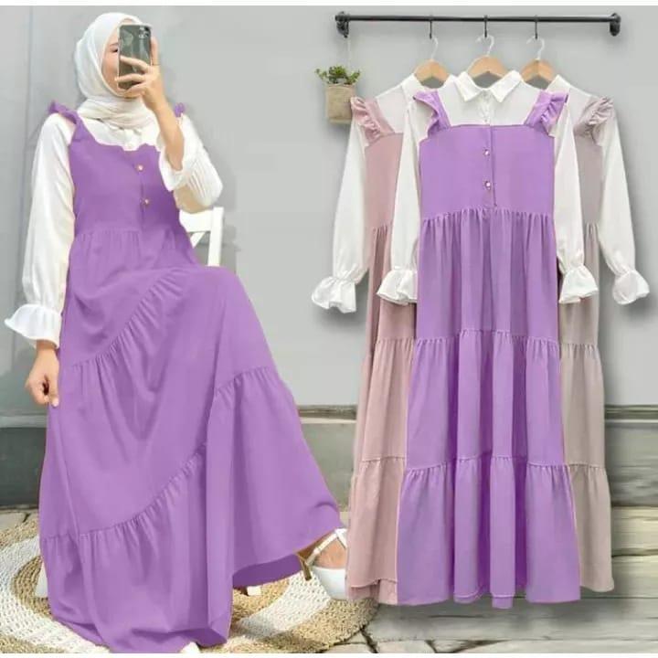 Gamis Jolly / Gamis Remaja Korean Style / Pakaian Muslim Wanita / Dress Jolly Terlaris 2023 4