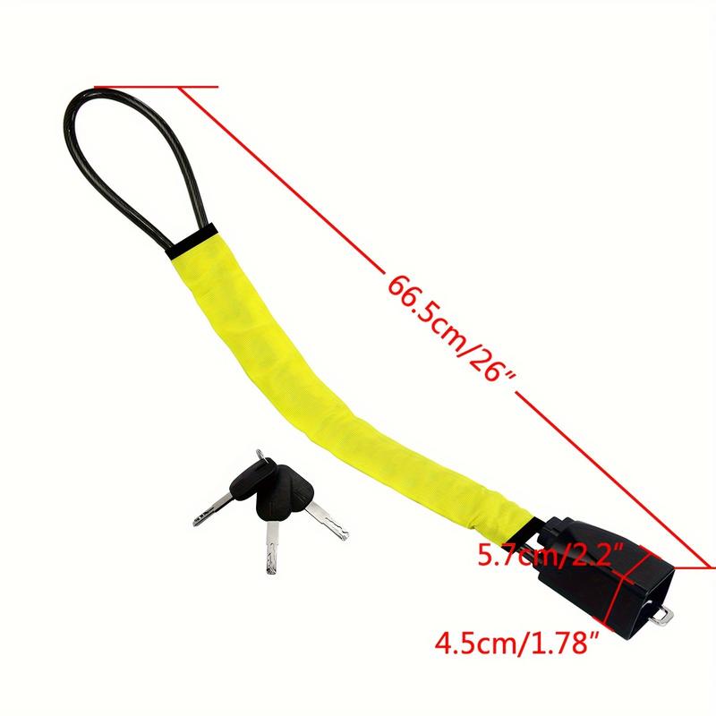 Khóa an toàn trên ô tô, chịu lực nặng, Chống trộm, Combo vô lăng và dây An Toàn, dành cho xe Golf và Kia, Bọc vải màu vàng, Bảo vệ bền và khả năng hiển thị cao, 1 cái 3