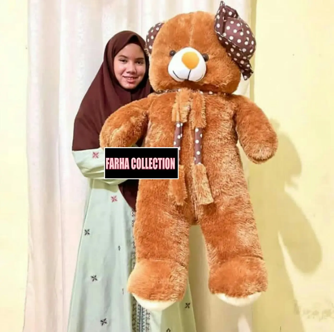 BERUANG TOPI SYAL JUMBO TINGGI 85-100 CM