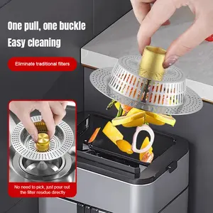 Filter Wastafel Dapur, Layar Pembuangan Wastafel Anti Tersumbat, Anti Bau, Inti Memantul