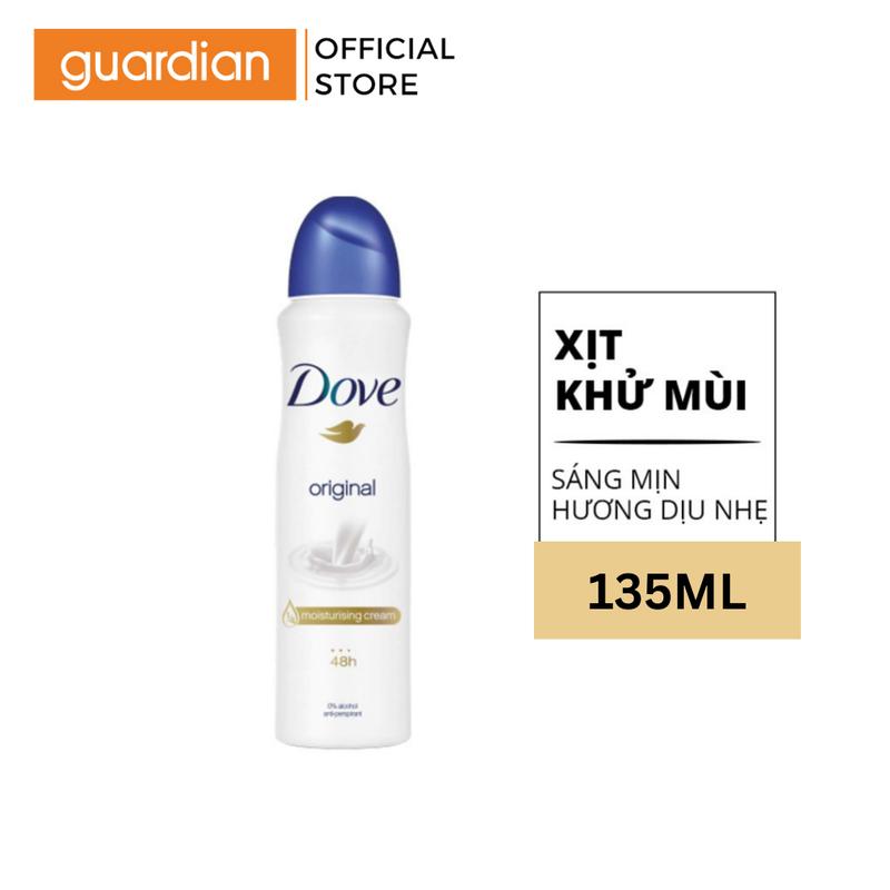  Xịt Khử Mùi Dove Dưỡng Da Sáng Mịn Hương Dịu Nhẹ 135Ml 