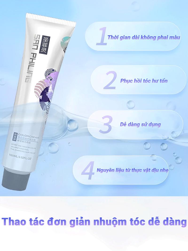 Product Introduction of Thuốc nhuộm tóc, thuốc nhuộm tóc màu Nâu Tây không cần tẩy tại nhà，Tùy chọn đa màu 6